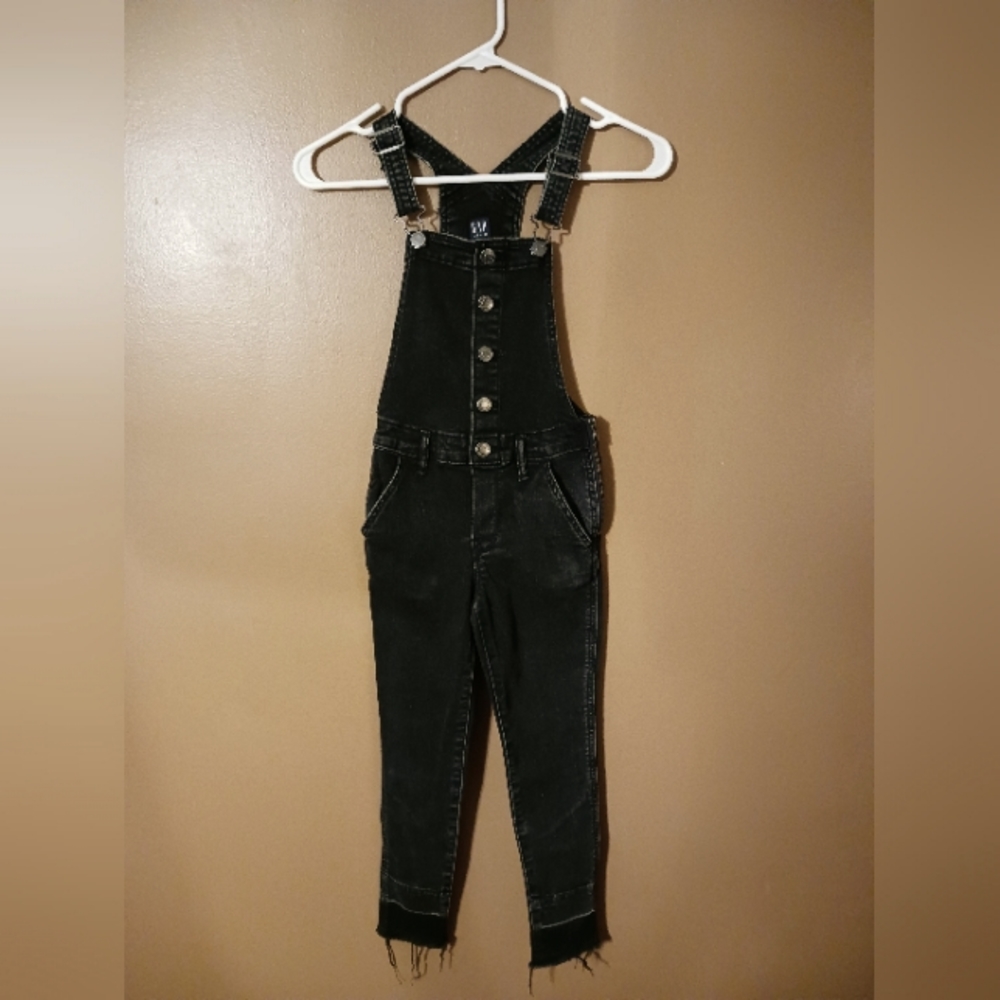Gap /Gap for Good Black Denim Kids Small High-Rise Overalls